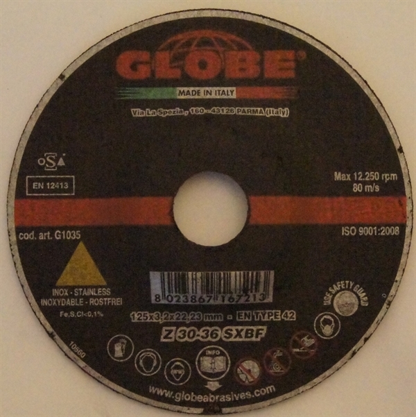 Globe 125 x 3,2 Inox