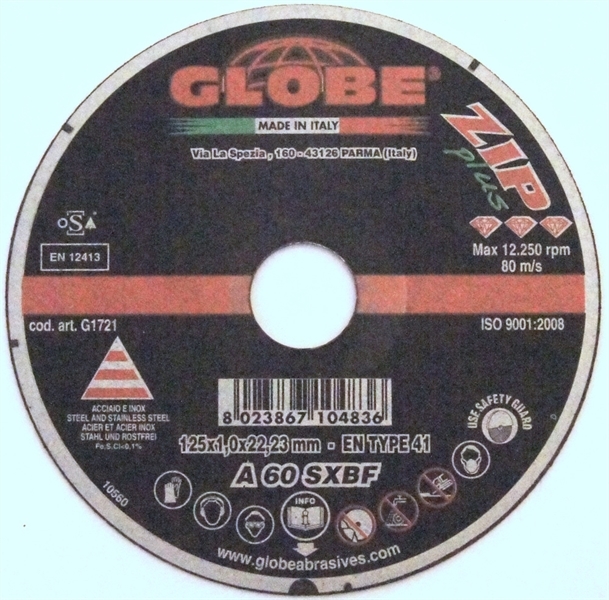 Globe Cut Disc 125 x 1,3 Inox